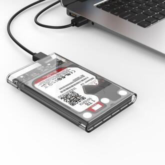 2.5 inch Transparante USB3.0 naar Sata 3.0 HDD Case Tool Gratis 5 Gbps Ondersteuning 2 TB UASP Protocol Hard Drive behuizing
