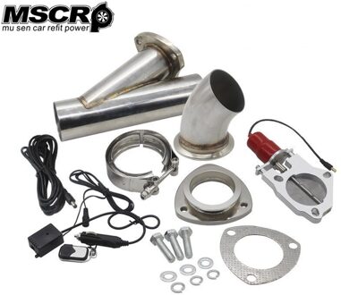 2.5 ''Inch Uitlaat Regelklep Met Afstandsbediening Auto Roestvrij Elektrische Uitlaatklep Cut Outs Elektrische Uitlaat Uitsparing Kit 3duim 76mm