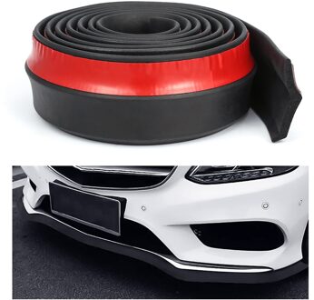 2.5 M Auto Protector Voorbumper Lip Splitter Auto Sticker Body Kit Spoiler Bumpers Volant Chin Auto Rubber Strip 60mm Breedte
