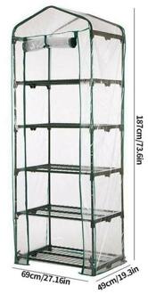 2-5 Tier Kas Outdoor Tuin Plant Grow Green House Pvc Cover Kassen Tuin Beschermen Plant Transparant Cover 5 Tiers