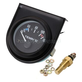 2 "52Mm Auto Auto Digitale Led Water Temp Temperatuurmeter Kit 40-120 Graden Celsius Zwart