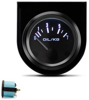 2 "52Mm Auto Oliedrukmeter 0 ~ 7 Bar/0 ~ 100 Psi Druk Meter 12V Auto Instrument Met Olie Druk Sensor groen 0-7