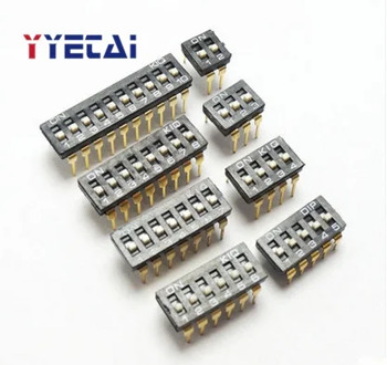 2.54mm DIP switch straight black KI-02/KI-03/KI-04/05/KI-06/KI-07/KI-08/KI-09/KI-10 switch coding/toggle Free shipping