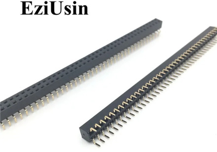 2.54mm Double Row Female centipede feet pins Breakaway PCB Board Pin Header socket Connector Pinheader 2*5/10/40Pin For Arduino