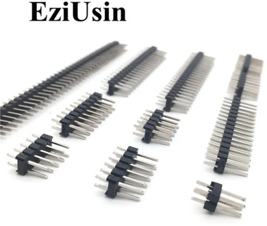 2.54mm Double Row Male 2~40P Breakaway PCB Board Pin Header Connector Strip Pinheader 2 * 2/3/4/6/8/10/12/15/20/40P For Arduino