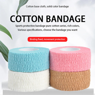 2.5cm Cotton Self-adhesive Bandage Sports Bandage Muscle Protection Tool Care Bandage Tape Sports Elastic Therapeutic Tape