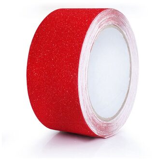 2.5Cm X 5M Anti Slip Tractie Tape Sterke Grip Schurende Tapes Voor Indoor Outdoor Trappen Boot Decks E7 Rood