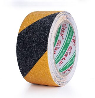 2.5Cm X 5M Anti Slip Tractie Tape Sterke Grip Schurende Tapes Voor Indoor Outdoor Trappen Boot Decks E7 zwart en geel