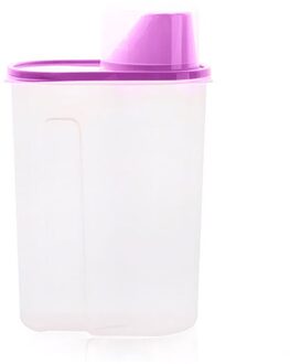 2.5L Plastic Voedsel Opbergdoos Keuken Voedsel Graan Bean Rijst Container Opbergdoos Granen Dispenser Keuken Tool Roze