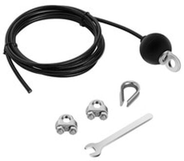 2.5M Verstelbare Staaldraad Kit Diy Gewicht Multi Gym Kabel Fitness Katrol Gesloten Legering Gesp Laden 100Kg voor Gym Thuis