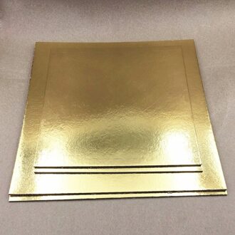 2.5Mm Dikke Vierkante Cake Mat Bodem 18Pcs Mousse Cake Boards Set Vierkante Basis 6, 8, 10 Inch Cupcake Dessert Cake Tray Voor goud 3 size