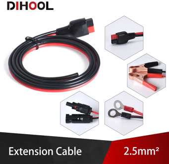 2.5mm² Extension Cable with Anderson Connector,Solar PV MC,M8 Ring terminal,Crocodile clips 30A 600V Power Battery Extended wire