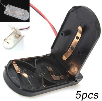 2/5Pcs CR2032 Knoopcelbatterij Socket Holder Case Cover Met Aan/Uit Schakelaar 3V x2 6V Batterij Opbergdoos 2stk wit