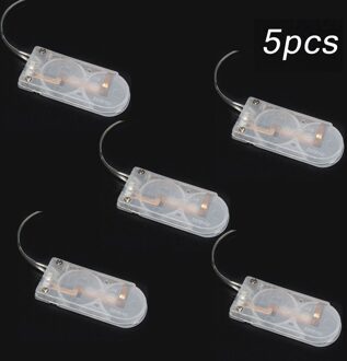 2/5Pcs CR2032 Knoopcelbatterij Socket Holder Case Cover Met Aan/Uit Schakelaar 3V x2 6V Batterij Opbergdoos 5stk transparant