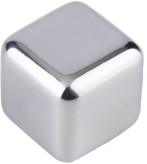 2.5X2.5X2.5Cm Herbruikbare 304 Rvs Whiskey Cooler Stones Ice Cubes Chillers Drinken Fysieke Koeling Gereedschap