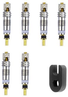 2/6/12Pcs Stuurpen Presta Stijl Ventiel Kern Vervanging Brass Presta Ventiel Cores Remover Voor mountain Road 6stk