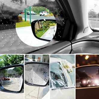 2/6Pcs Auto Regendicht Film Auto Achteruitkijkspiegel Venster Spiegel Beschermende Anti Mist Regen Waterdichte Film Membraan Auto Sticker accessoires Package 1