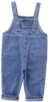 2-6Y Kid Jeans Kinderen Jeans Jongens Broek Denim Broek Koreaanse Kinderen Jeans Overalls Bib Broek Jeans Voor Jongens Kinderen Jongen kleding 6T--height 130cm