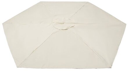 2.7M 6 Botten Parasol Patio Zonnescherm Tuin Paraplu Luifel Cover Waterdicht Anti Uv Outdoor Strand Luifel Zon Onderdak Creamy wit