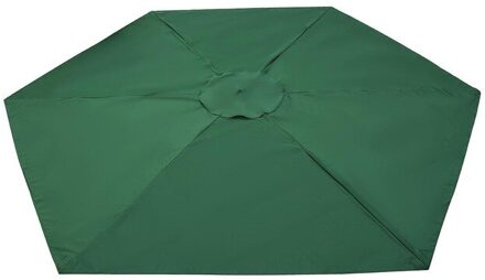2.7M 6 Botten Parasol Patio Zonnescherm Tuin Paraplu Luifel Cover Waterdicht Anti Uv Outdoor Strand Luifel Zon Onderdak groen