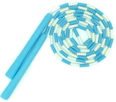 2.7M Multi-Functionele Bamboe Springtouw Kinderen Praktische Duurzaam Portable Antislip Harde Kraal Springtouw Kinderen oefening Blauw