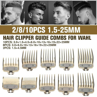 2/8/10Pcs Hair Clipper Cutting Guide Comb Guards 1.5-25mm Limit Comb Tools Kit for 46x38mm Cutting Head Hair Clipper for WAHL