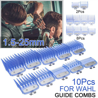 2/8/10Pcs Hair Clipper Cutting Guide Comb Guards 1.5-25mm Trimmers Wet and Dry Use Limit Comb Tools Kit for WAHL