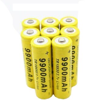 2-8Pc Hoge Capaciteit Li-Ion Batterijen 3.7V 18650 9900Mah Oplaadbare Batterij Voor Klokken Muizen Digitale Computers speelgoed 8stk