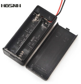 2 * AAA 3 V Hard Plastic Cover Opslag Houder Case Box Container Cell Box met GEEN OFF Knop Voor 2 X AA Een Batterij Met Draad Lood