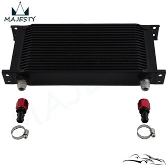 2 "Aluminium 8AN Oliekoeler-19 Rij Oliekoeler + AN8 Fitting/Slang End