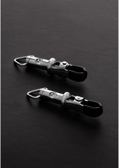 2 Barrel Tit Klemmen met 3 Edelstenen