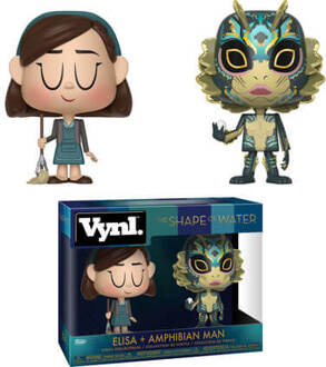 2 Beeldjes Funko Vynl The Shape Of Water: Elisa & The Frog Man