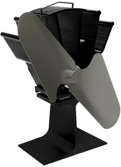 2 Blades Warmte Aangedreven Kachel Haard Fan Brandstofbesparing Stille Ecofan Voor Hout Log Brander Heater HX6C grijs