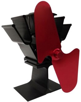 2 Blades Warmte Aangedreven Kachel Haard Fan Brandstofbesparing Stille Ecofan Voor Hout Log Brander Heater HX6C rood
