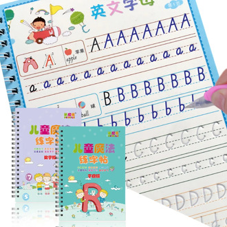 2 Books Learning Numbers In English Magic Practice Copybook Baby Copybook For Calligraphy Writing Kids English Lettering Toy