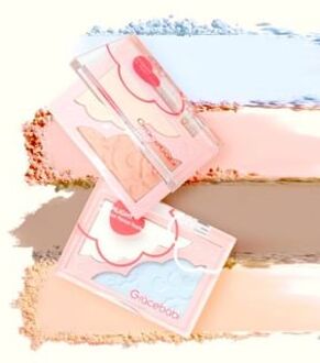2 Color Highlighter Palette - 3 Colors #02 Peach - 8g