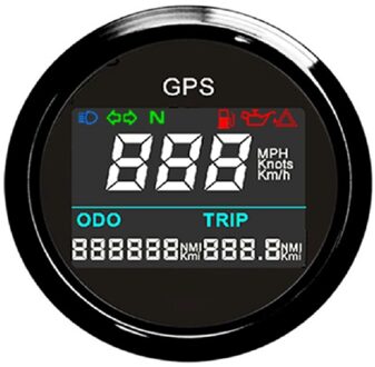 2 "Digitale Gps Snelheidsmeter Lcd Gauge Kilometerstand Verstelbare Kilometerstand Trip Teller Voor Auto Motorfiets BN