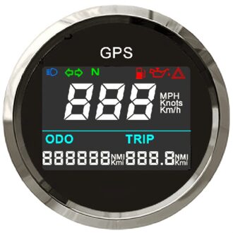 2 "Digitale Gps Snelheidsmeter Lcd Gauge Kilometerstand Verstelbare Kilometerstand Trip Teller Voor Auto Motorfiets BS
