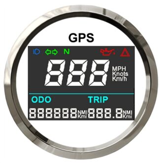 2 "Digitale Gps Snelheidsmeter Lcd Gauge Kilometerstand Verstelbare Kilometerstand Trip Teller Voor Auto Motorfiets WS