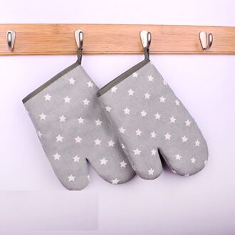 2 Dikke Magnetron Handschoenen Hoge Temperatuur Slip Geïsoleerde Keuken Huishouden Warmte Oven Oven Bakkerij Alleen Hittebestendige Blauw