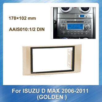 2 Din Auto Fascias Voor Isuzu D Max 2006 Stereo Radio Audio Panel Navigatie Frame Dash Kit Golden auto Monteren Dvd Bazel