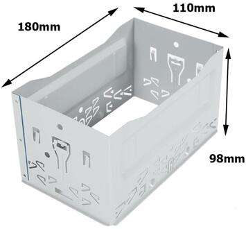 2 Din Autoradio Dvd-speler Ijzer Plastic Refit Vaste Universele Type Praktische Mount Frame Installeren Bezel Panel Trim Kit fascias
