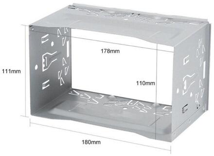 2 Din Autoradio Dvd-speler Ijzer Plastic Refit Vaste Universele Type Praktische Mount Frame Installeren Bezel Panel Trim Kit fascias
