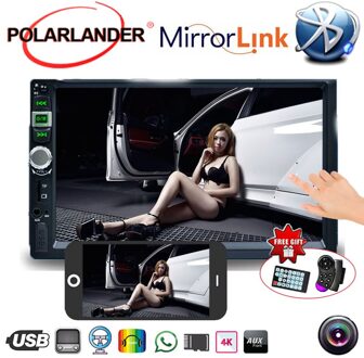 2 Din Touch Screen Usb Met Camera Spiegel Voor Android Telefoon 7 Inch Spiegel Link Screen MP5 Speler Auto Radio bluetooth 9 Talen zonder camera