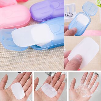 2 Dozen 40Pcs Draagbare Outdoor Reizen Hand Wassen Cleaning Scented Slice Sheets Mini Papier Zeep Wegwerp Boxed Zeep Papier 2 boxes groen