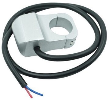 2-Draad 7/8in Aluminium Motorfiets Stuur Koplamp Aan/Uit Schakelaar Zilver