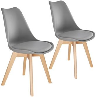 2 eetkamerstoelen Friederike Grijs