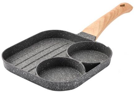 2 Gat Gebakken Ei Burger Pan Non-stick Ham Pannenkoek Maker Houten Handvat Keuken Kookgerei Diy Voedsel Gadgets omelet Pan Fry