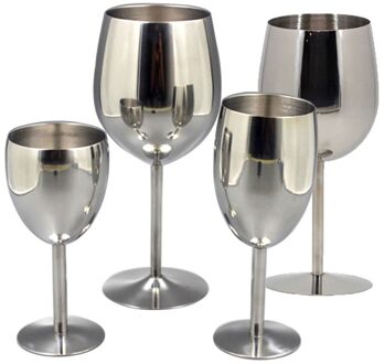 2 Giet Wijn Glas Roestvrij Stalen Metalen Wijn Cup Bar Liquor Glas Champagne Cocktail Glas Charmante Party Fontein 240