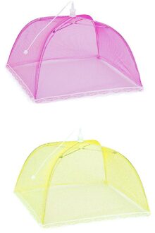 2 Grote Pop-Up Mesh Screen Beschermen Voedsel Cover Tent Dome Net Paraplu Picknick Keuken Gevouwen Mesh Anti Fly mosquito Paraplu